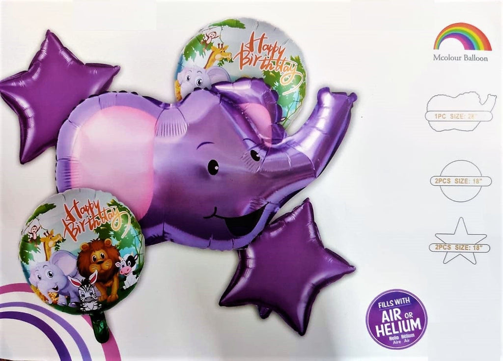 Elephant/ Jungle Theme based Foil Balloon for birthday party decoration Balloons KidosPark