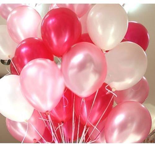 Elevate Your Event with our 50-Piece White, Red, and Pink Metallic Latex Balloon Set - Ideal for Party Decor Balloons KidosPark