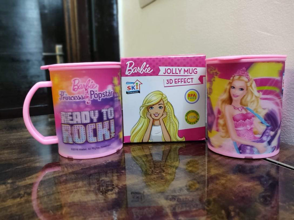 Enchanting 3D Princess/Barbie Character Mugs with Lid for Kids - 350ml Capacity tableware KidosPark