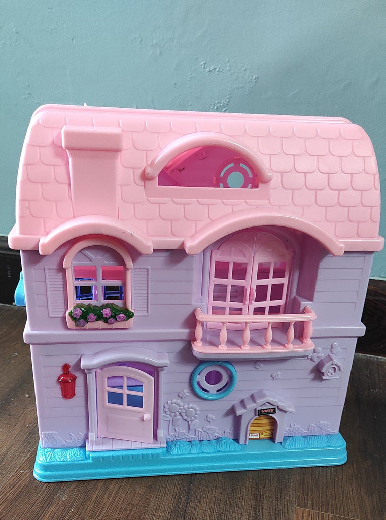 Enchanting Battery-Operated Family Pink Dollhouse with Lights, Sound, and Figures - Realistic Role-Play Set Role play toys KidosPark