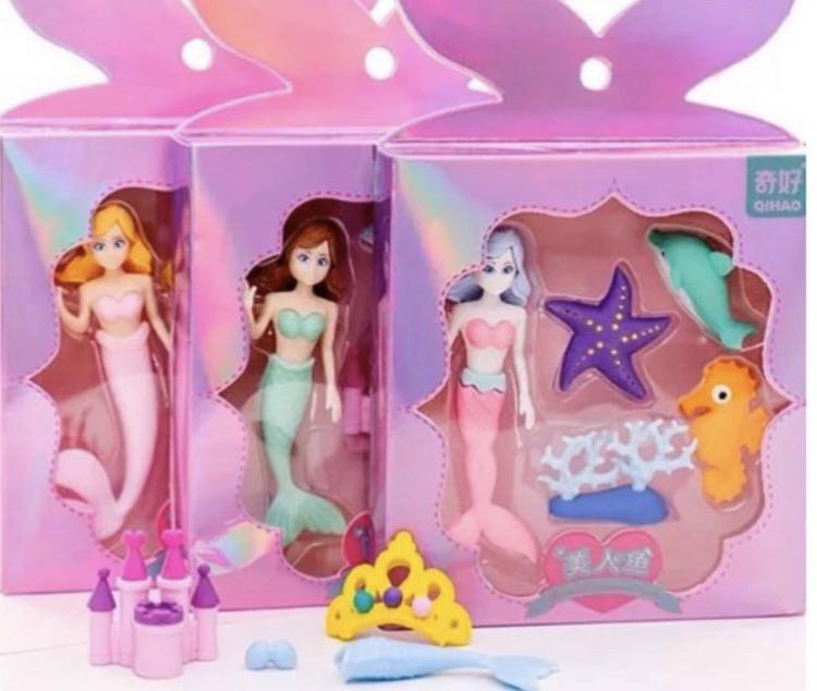 Enchanting Mermaid-Inspired Erasers – Perfect Themed Birthday Party Return Gift! stationery KidosPark
