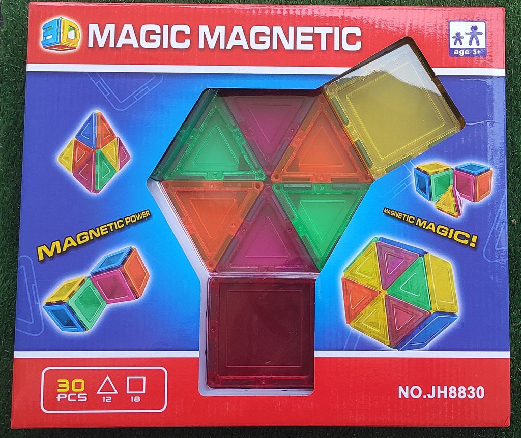 Enhance Creativity and Imagination with 30-Piece Magnetic Building Blocks Set blocks KidosPark