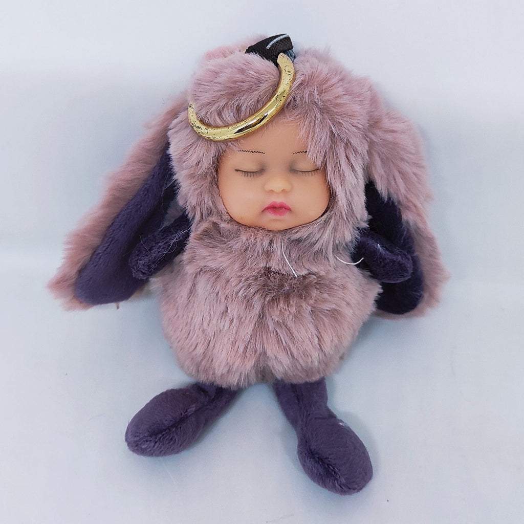 Fluffy and soft Sleeping baby doll keychain/ Bag accessory/ Car decor Dolls and Doll houses KidosPark