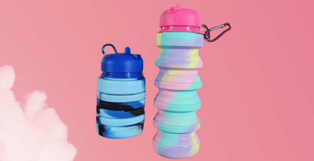 Food grade Silicone collapsible/ foldable bottle Bottles and Sippers KidosPark