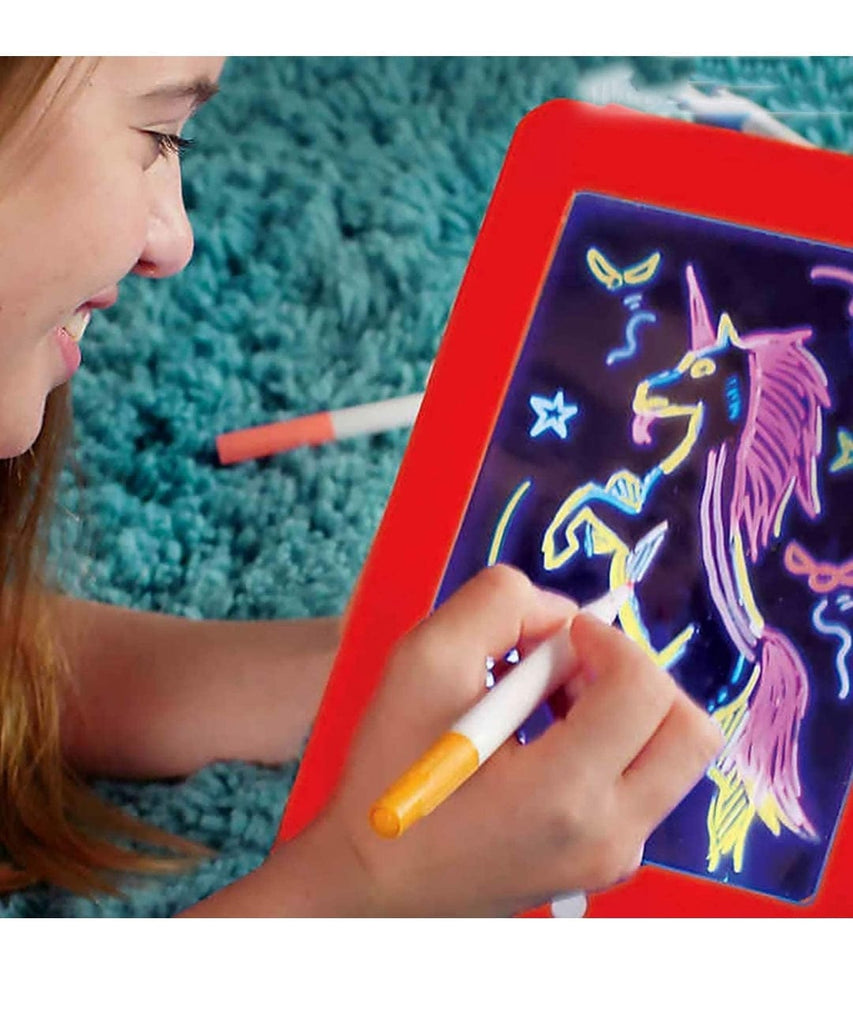 Glowing Drawing Fun: 30 Activity Sheets with 6 Neon Pens for Kids' Creative Adventures Art and Crafts KidosPark