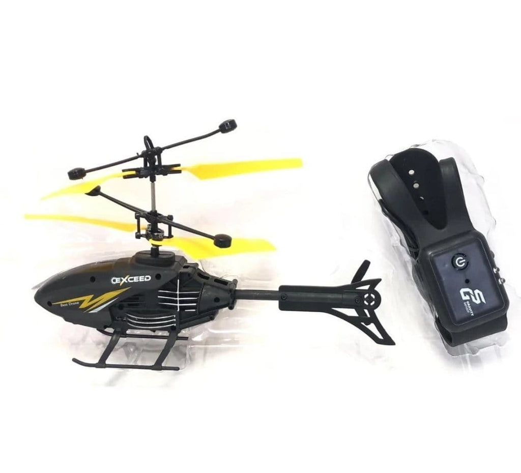 Hand watch controlled Induction Flying Helicopter Toy with remote Flying Toys KidosPark
