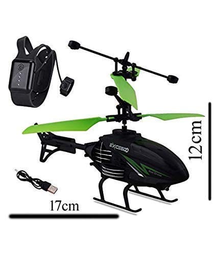 Hand watch controlled Induction Flying Helicopter Toy with remote Kidospark