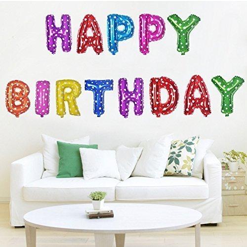 Happy Birthday Foil Balloons for Party (Multi - Colored) Balloons KidosPark