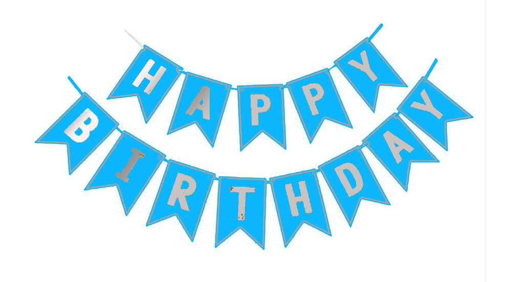 Happy Birthday Glitter banner - Blue bannner KidosPark