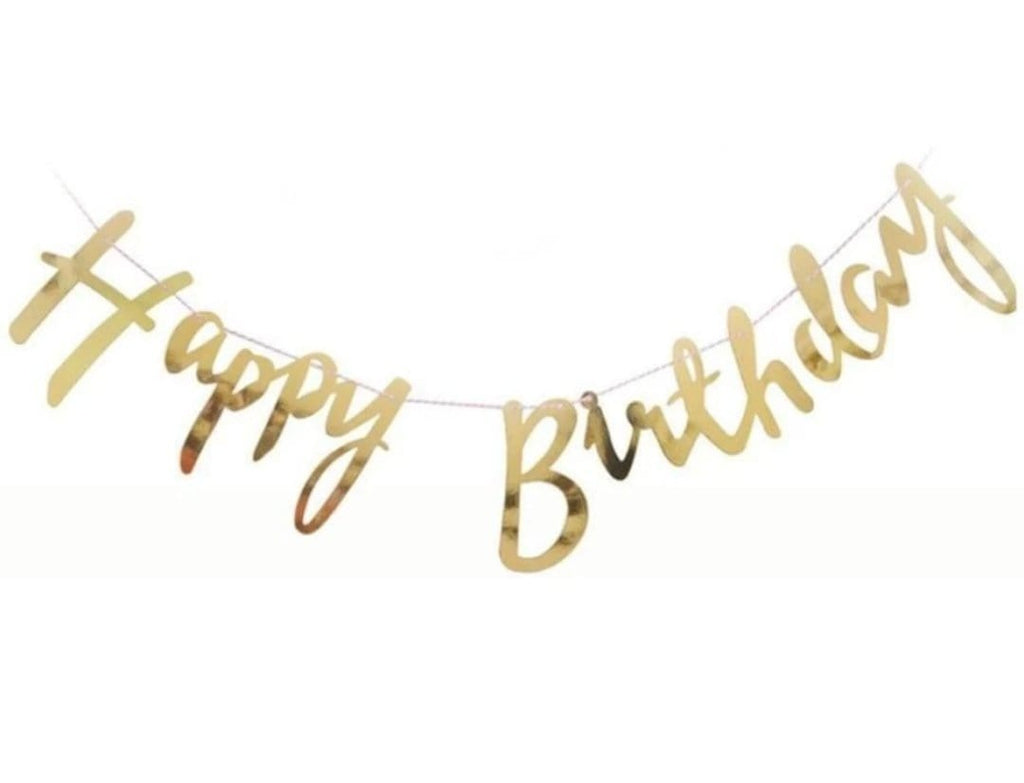 Happy Birthday Metallic banner Balloons KidosPark