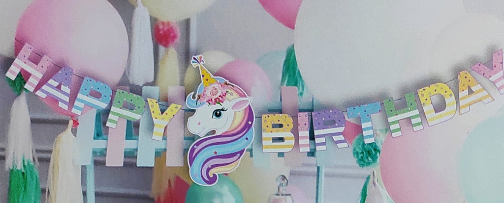 Happy Birthday Unicorn theme banner Banner KidosPark