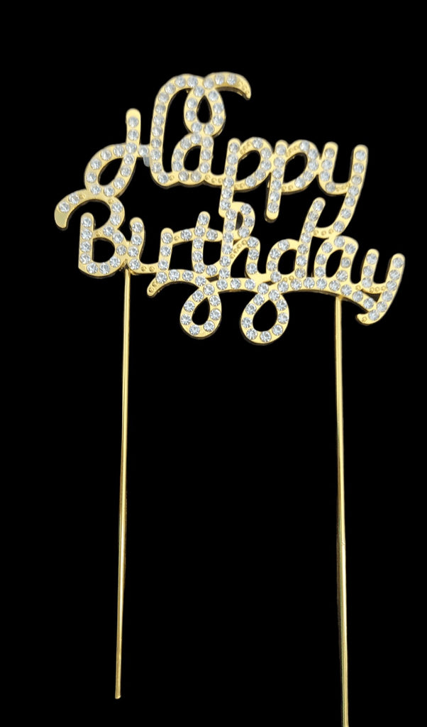 Heavy sparkling metal Happy Birthday Cake Topper Cake Topper KidosPark