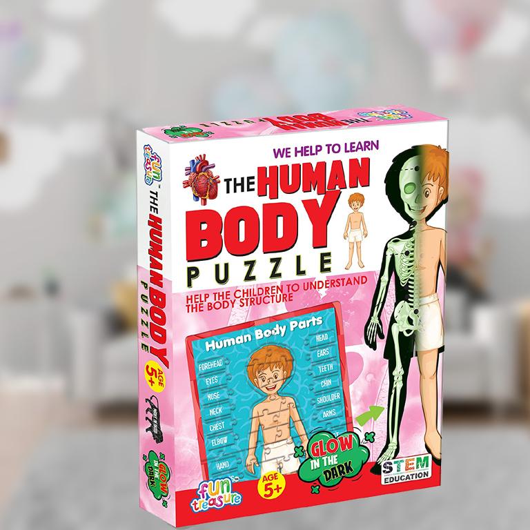 Human Body Puzzle, Glow in the dark Educational toy KidosPark