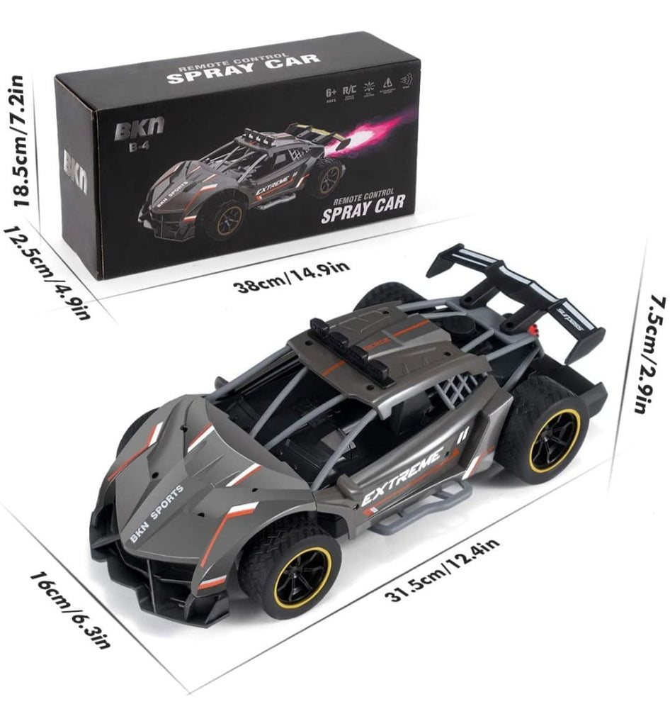 Ignite Adventure with Our LED-Lit Remote Controlled Car Toy - 5 Lightning Modes, Fog Stream Action, and High-Speed Motor! Remote controlled Toys KidosPark