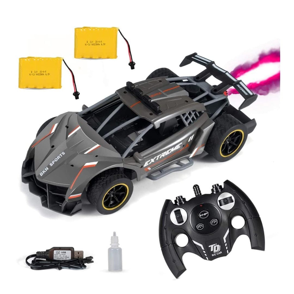 Ignite Adventure with Our LED-Lit Remote Controlled Car Toy - 5 Lightning Modes, Fog Stream Action, and High-Speed Motor! Remote controlled Toys KidosPark