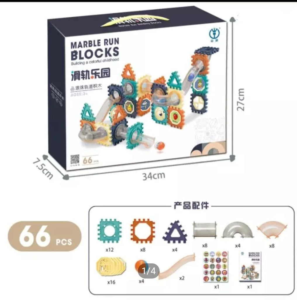 Inspire Creativity and Learning: 66-Piece Marble Run Building Blocks for Kids blocks KidosPark