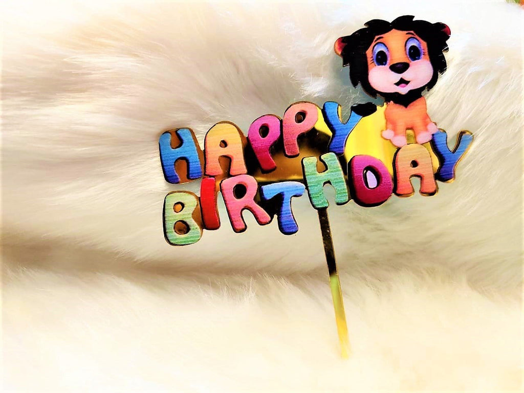 Jungle theme based Happy Birthday Cake Topper Cake Topper KidosPark