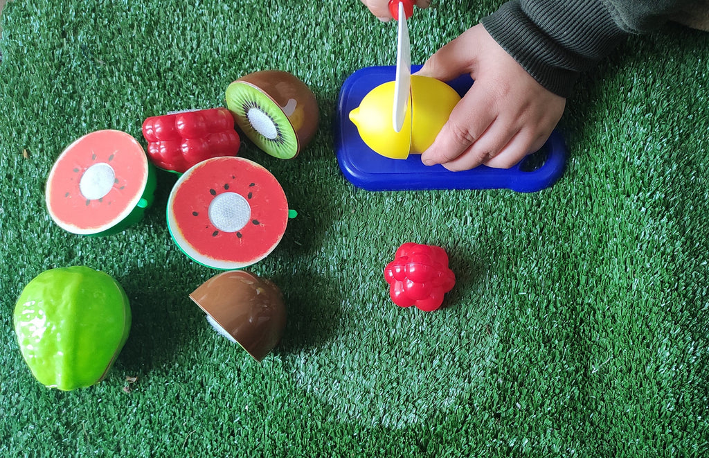 Learn and play fruit set for kids with a chopping board and knife Role play toys KidosPark