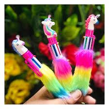 Magical Unicorn Fur Pen: Multicolored, Lightweight, 6 Colored Inks, High-Quality Writing Tool stationery KidosPark