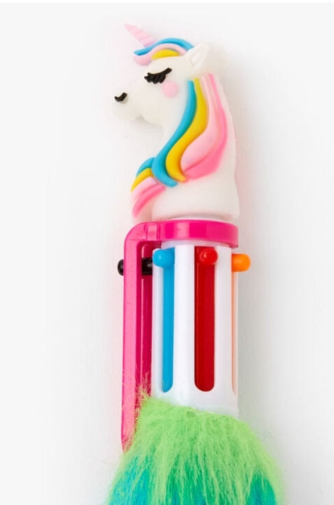 Magical Unicorn Fur Pen: Multicolored, Lightweight, 6 Colored Inks, High-Quality Writing Tool stationery KidosPark