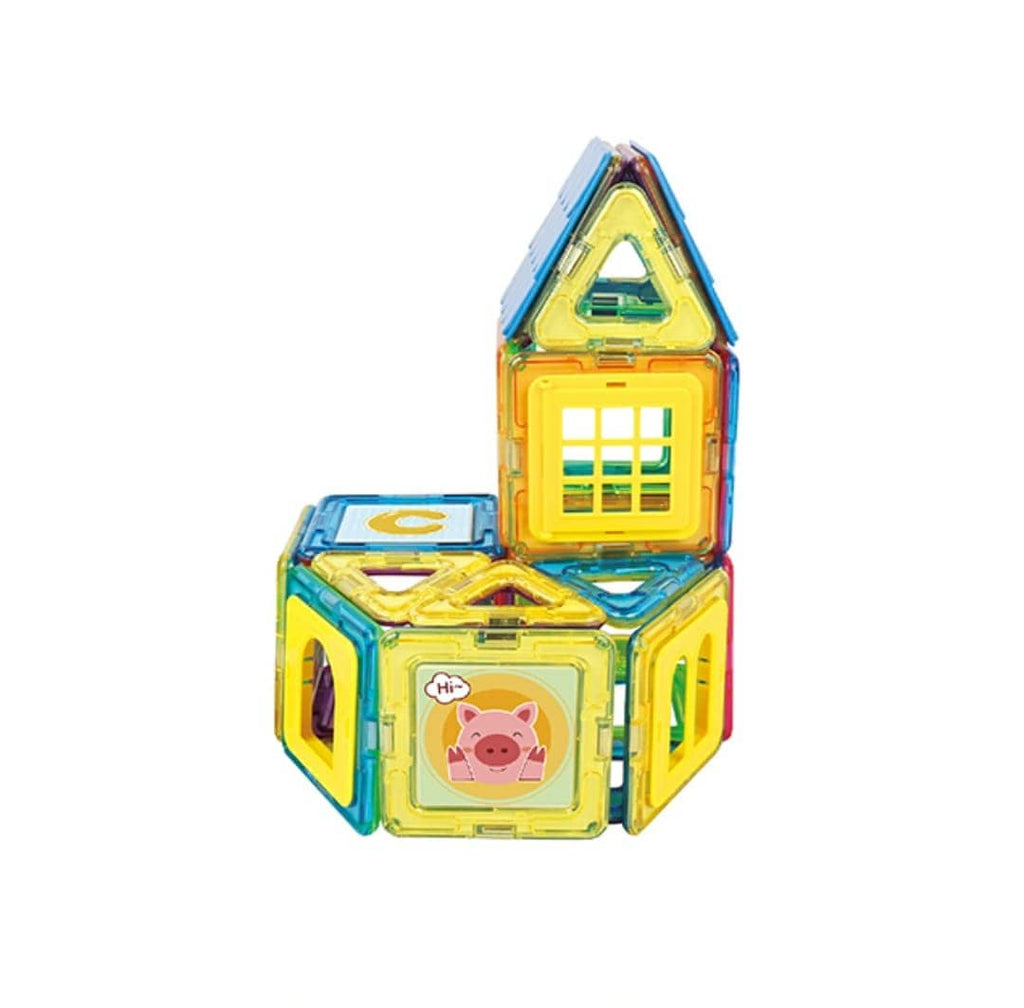 Magnetic Tiles - 104 pcs of Magnetic Building Tile, Creative Learning Educational toy for Kids blocks KidosPark