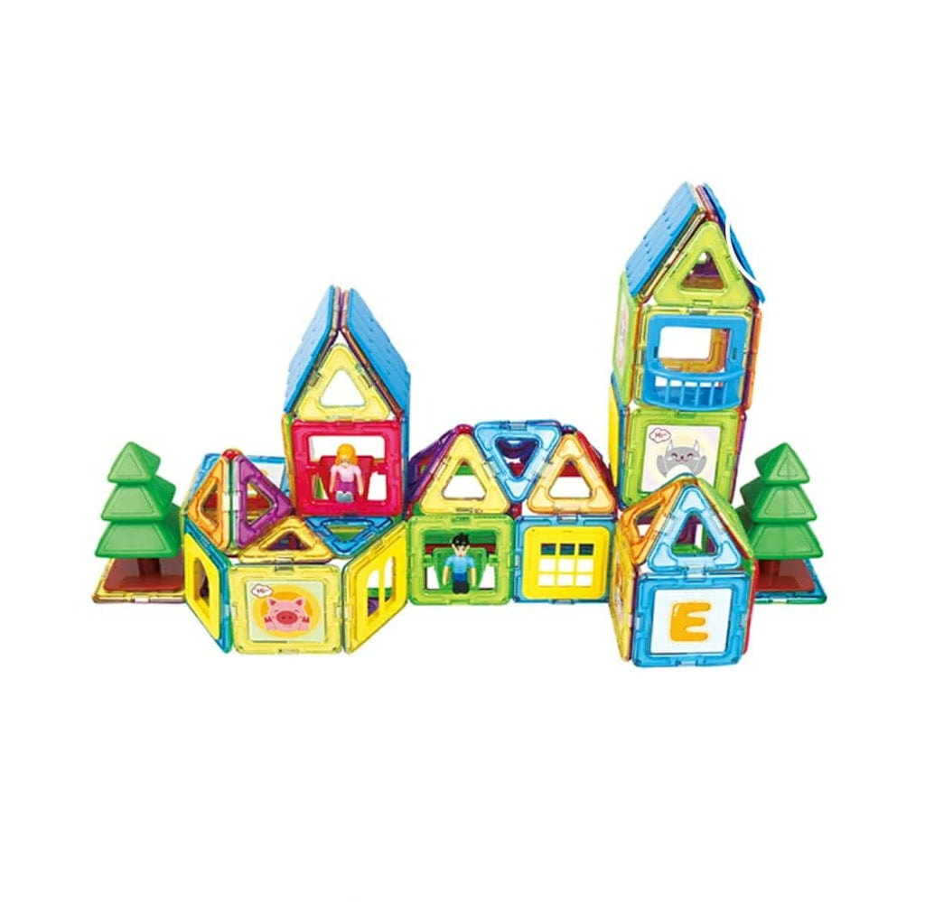 Magnetic Tiles - 104 pcs of Magnetic Building Tile, Creative Learning Educational toy for Kids blocks KidosPark