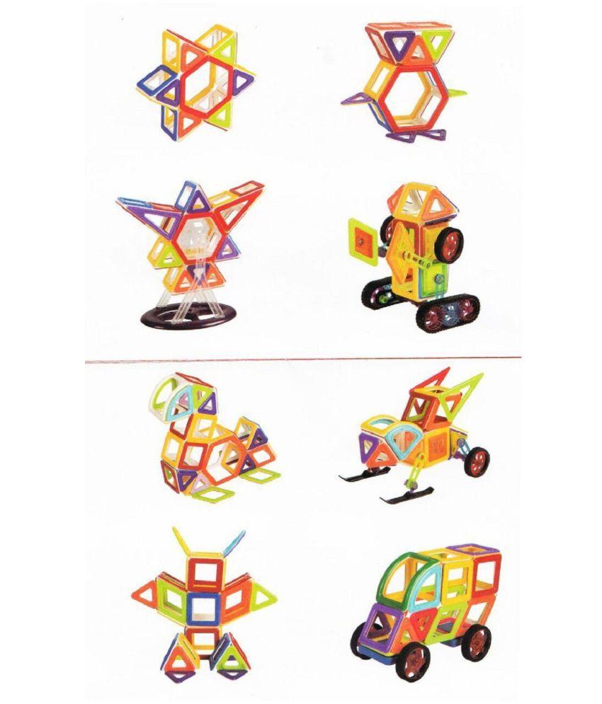 Magnetic Tiles - 132 pcs of Magnetic Building Tile, Creative Learning Educational toy for Kids blocks KidosPark