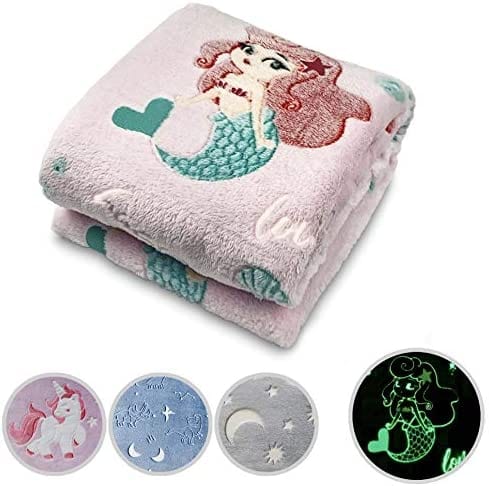 Microfibre soft warm glow in the dark blanket Toy KidosPark