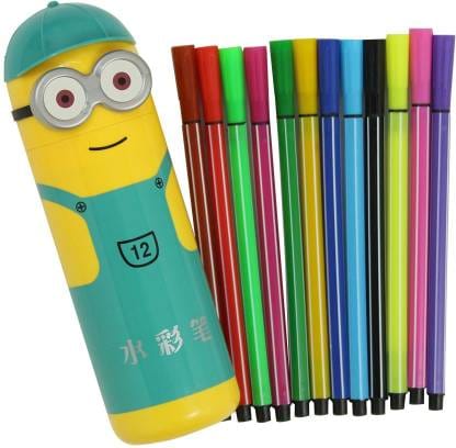 Minion styled Sketch pen box for kids - Pack of 2 Art and Crafts KidosPark