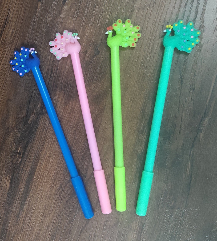 Multi colored Peacock Pen for Kids stationery KidosPark