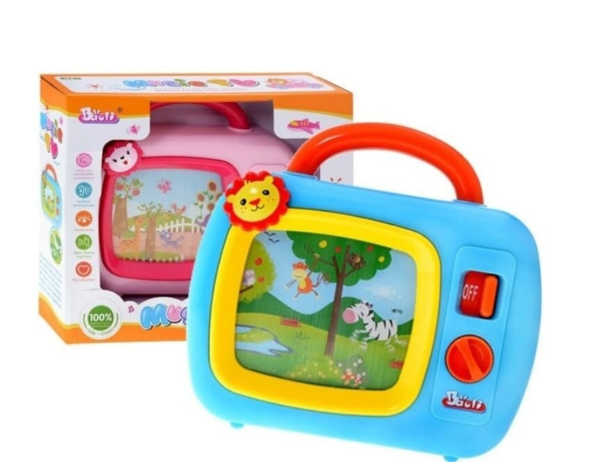 My First TV Baby Musical Television Toy Box with Safari Jungle Animals and Sleepy Lullaby play Musical Toys KidosPark