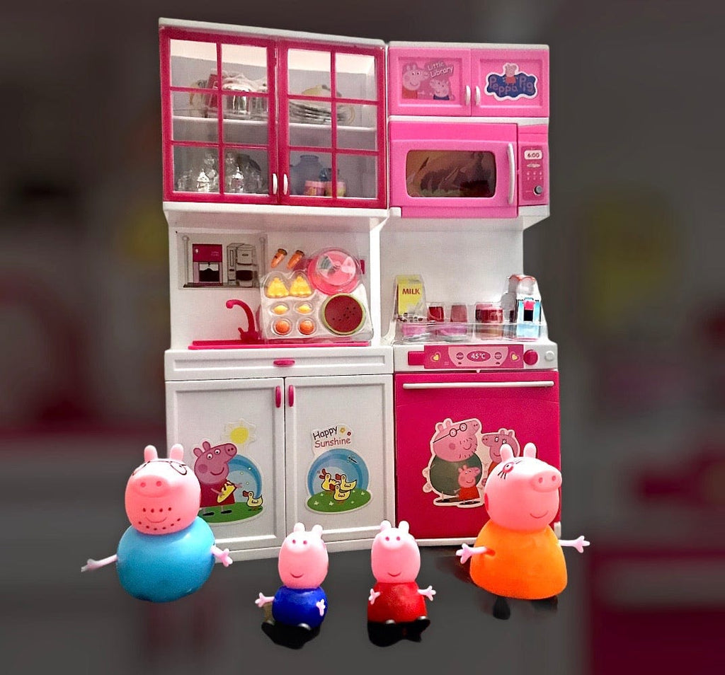 Peppa Pig and the amazingly cute family and battery operated kitchen set Role play toys KidosPark