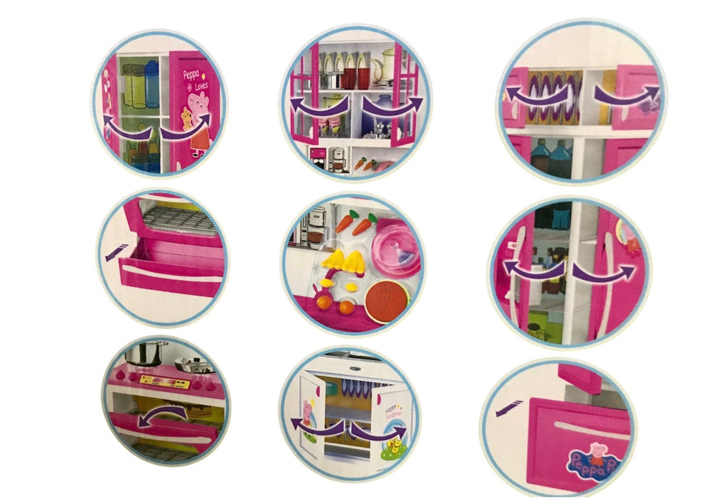 Peppa Pig and the amazingly cute family and battery operated kitchen set Role play toys KidosPark