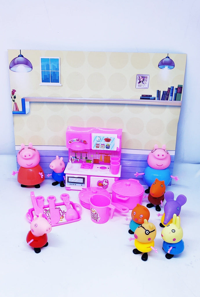 Peppa Pig and the amazingly cute family and friends kitchen set Role play toys KidosPark