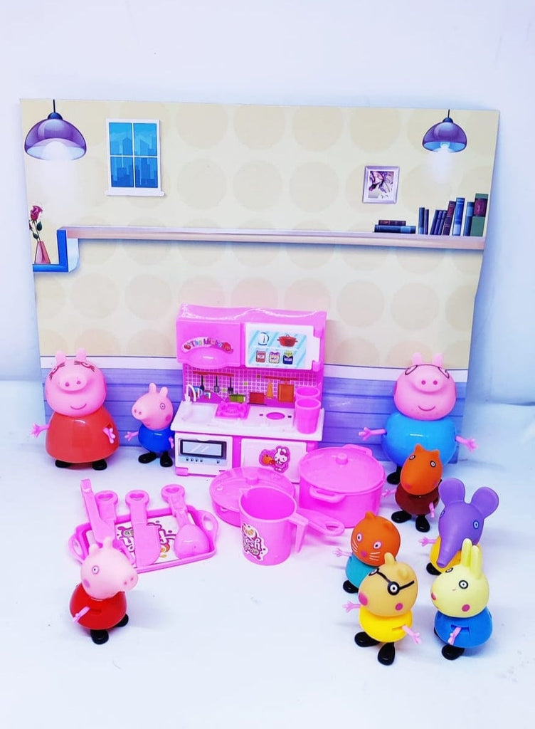 Peppa Pig and the amazingly cute family and friends kitchen set Role play toys KidosPark