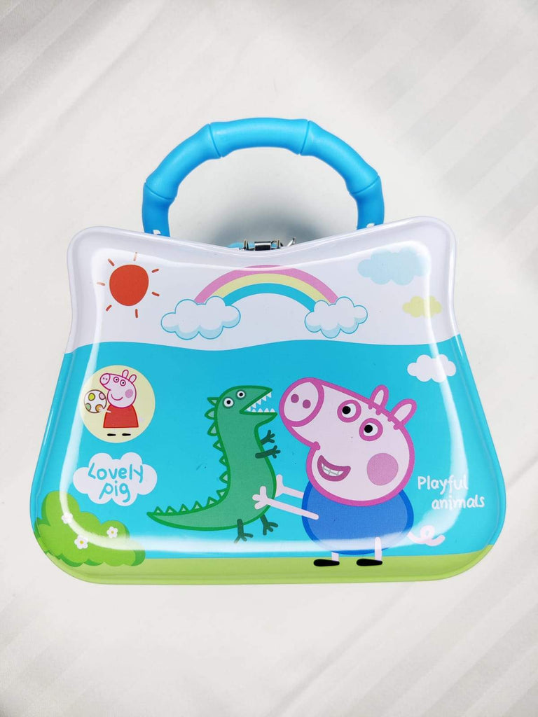 Peppa Pig design tin/ Metal piggy banks with lock and key Piggy Bank KidosPark