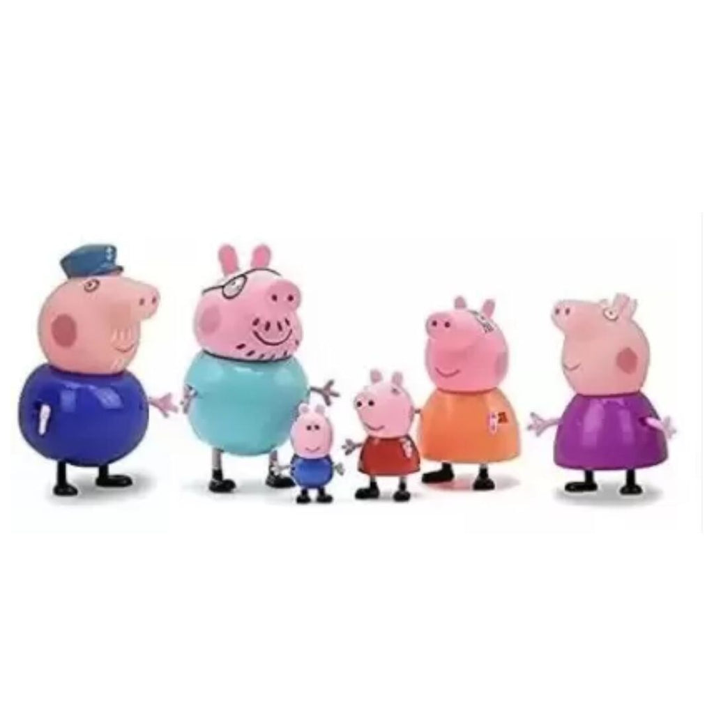 Peppa Pig Family Figurines Pack of 6 | Realistic Playset for Kids role play toys KidosPark