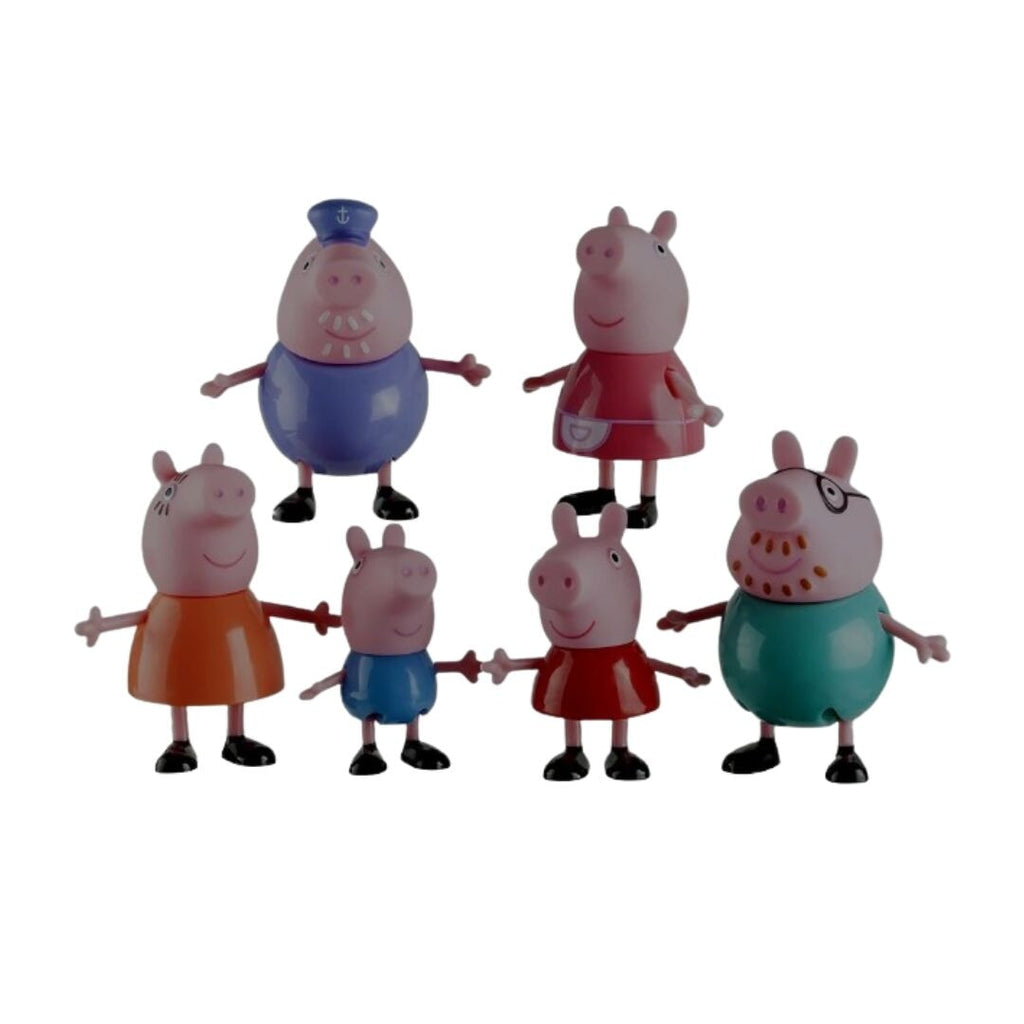 Peppa Pig Family Figurines Pack of 6 | Realistic Playset for Kids role play toys KidosPark