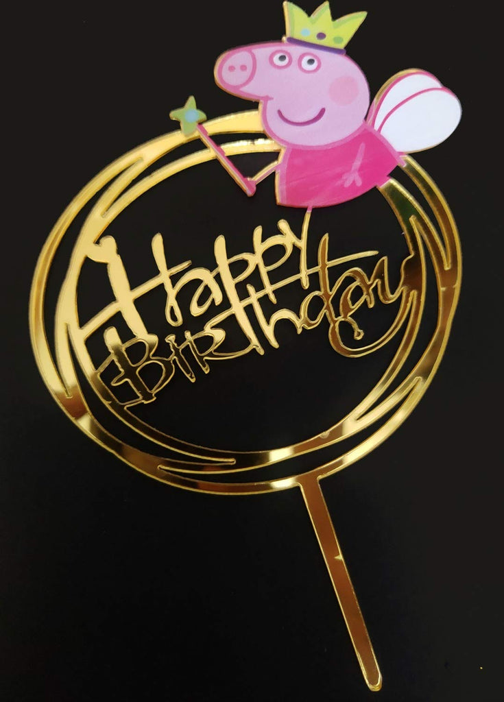 Peppa Pig themed based Happy Birthday Cake Topper Cake Topper KidosPark