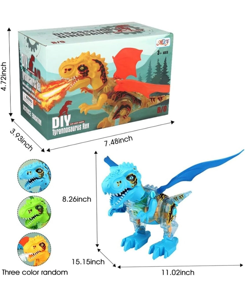 Premium Mechanical Gear T-Rex Dinosaur Toy with Light and Mist Effects Toy KidosPark