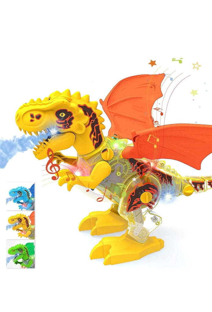Premium Mechanical Gear T-Rex Dinosaur Toy with Light and Mist Effects Toy KidosPark