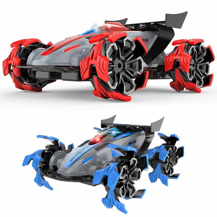 Rc Spray Stunt Truck Led 2.4G Remote Control Car Buggy Music Lights Remote controlled Toys KidosPark