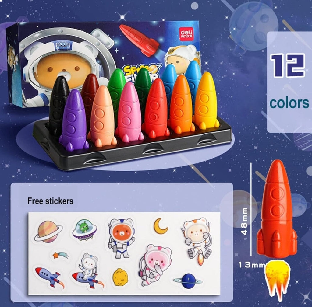 Rocket Crayon Set for Creative Kids Art and Crafts KidosPark
