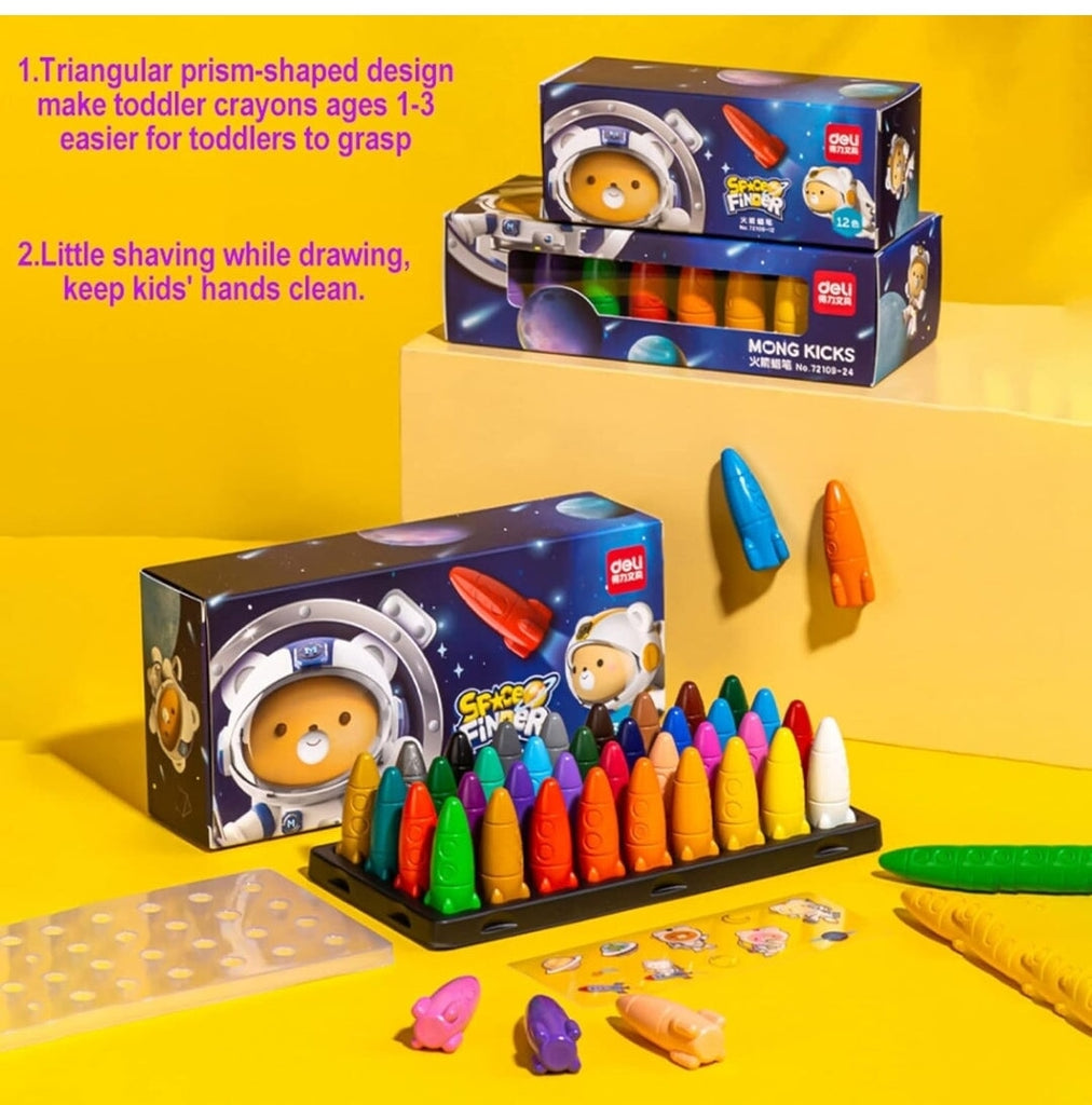 Rocket Crayon Set for Creative Kids Art and Crafts KidosPark