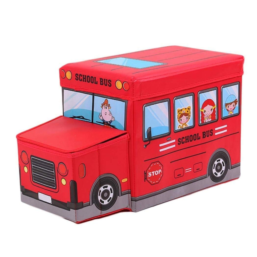 School bus shaped Toy Storage box cum Designer stool stool KidosPark