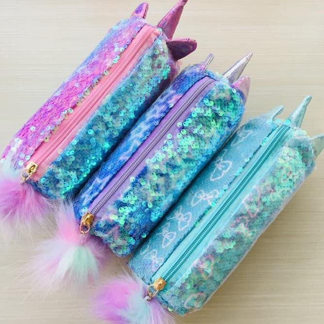 Sequinned Unicorn multipurpose Pouch Bags and Pouches KidosPark