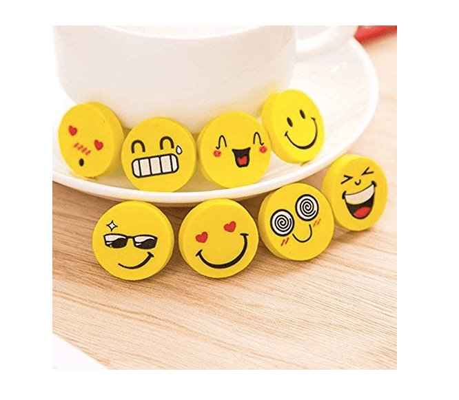 Smiley / Emoji Erasers - Pack of 4 stationery KidosPark