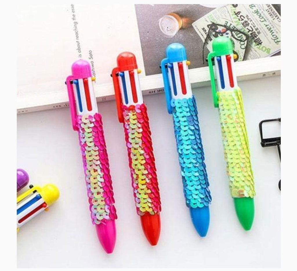 Sparkle and Shine: Multicolored Sequin Pen for Creative Expression and Comfortable Writing stationery KidosPark