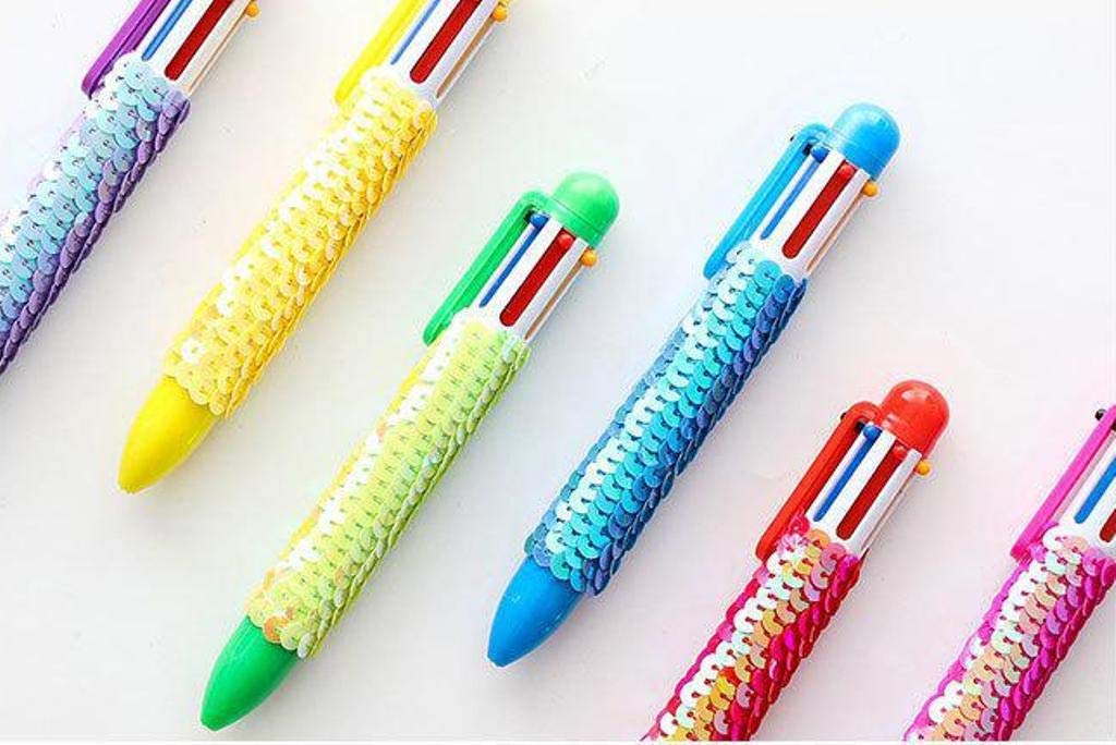 Sparkle and Shine: Multicolored Sequin Pen for Creative Expression and Comfortable Writing stationery KidosPark