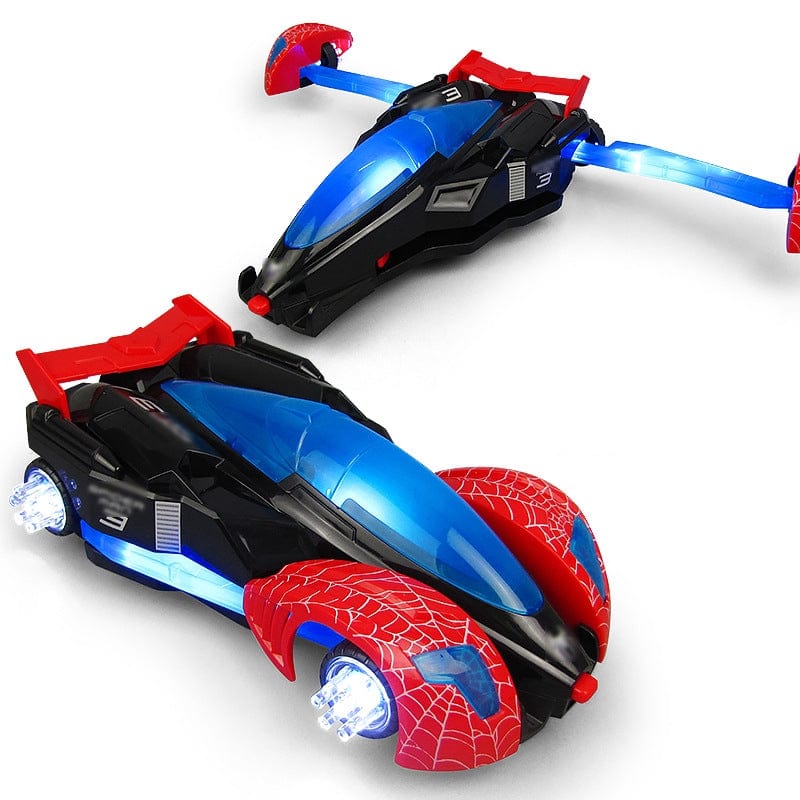 Spider web car with Music and Lights 360° driving transformer car toy with collision deformation function Cars and Car Tracks KidosPark